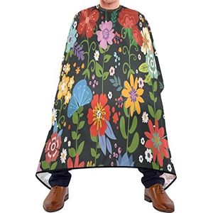 Kapper Cape 140x168cm, Bloeiende Bloemen Salon Kapper Cape Verstelbare Kappers Schort Grote Kappers Cape, Voor Kinderen, Mannen, Kapper