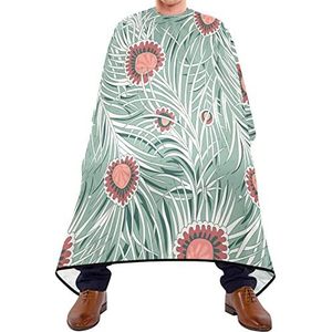 Kapper Cape 140x168cm, Levendig Palmblad Bloem Kappers Cape Verstelbare Salon Kapper Cape Zacht Haar Snijjurk Voor Salon, Haar Styling, Mannen