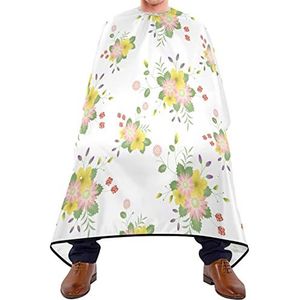 Kapper Cape 140x168cm, Vintage Bloem Haar Snijden Jurk Verstelbare Haar Styling Cape Waterdichte Kapper Jurk, Voor Haar Styling, Salon, Verven Styling