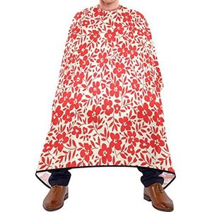 Kapper Cape 140x168cm, kleine rode bloemen kappers cape waterdichte haar snijjurk grote kappersjurk, voor kinderen, volwassenen, kappers