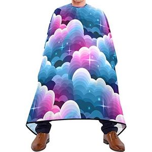 Kapper Cape 140x168cm, Fairy Wolken Kleurrijke Kappers Cape Verstelbare Professionele Salon Cape Duurzaam Haar Snijjurk, Voor Salon, Verven Styling, Kapperszaken