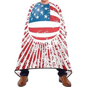 Kapper Cape 140x168cm, Amerikaanse Vlag Streep Salon Kapper Cape Unisex Haar Styling Cape Waterdichte Kappers Toga, Voor Verven Styling, Vrouw, Haar Styling
