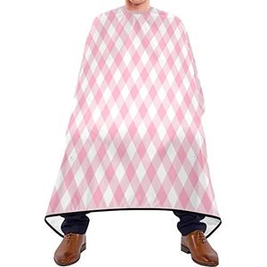 Haar knippen schort 140x168cm, roze gingham kappers schort grote haar gesneden cape waterdichte salon kapper cape, voor haar styling, mannen, kapperszaken