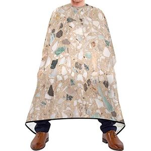 Haar knippen schort 140x168cm, Terrazzo Natuursteen Kapper Jurk Unisex Professionele Salon Cape Verstelbare Kappers Cape, voor het verven Styling, Mannen, Haar Styling