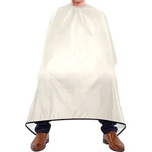 Kapper Cape 140x168cm, Crème Textuur Beige Kleur Haar Cut Cape Met Snap Sluiting Of Haak Kappers Cape Grote Haar Knipjurk, voor het verven Styling, Kapperszaken, Salon