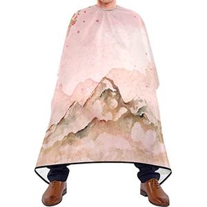 Haarknipschort 140x168cm, roze kersen professionele saloncape, verstelbare kappers, cape, grote haarsnit cape, voor het verven styling, haarstyling, mannen