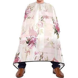 Kapper Cape 140x168cm, Elegante Bloemen Roze Haar Styling Cape Grote Kappers Schort Waterdichte Professionele Salon Cape, Voor Haar Styling, Salon, Kappers