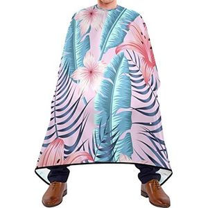 Kapper Cape 140x168cm, Roze Bloem Blad Kappers Cape Grote Kappers Snijjurk Waterdichte Haar Cut Cape, Voor Kappers, Mannen, Vrouw
