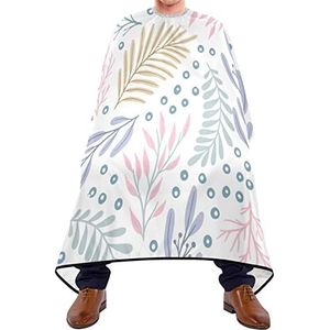 Haarknipschort 140 x 168 cm, naadloze eenvoudige bladeren, professionele saloncape, grote kappersjurk, uniseks kappersjurk, voor kinderen, kappers, salon