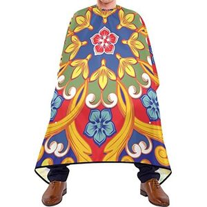Haar knippen schort 140x168cm, kleurrijke mandala kappers schort unisex kapper jurk waterdichte kappers cape, voor volwassenen, haar styling, verven styling