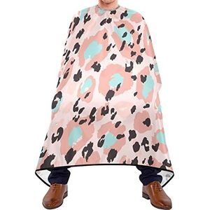 Kapper Cape 140x168cm, Roze Luipaard Vlekken Haar Snijjurk Waterdichte Professionele Salon Cape Grote Kappers Snijjurk, Voor Volwassenen, Verven Styling, Haar Styling