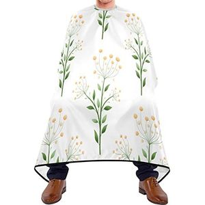 Haarknipschort 140 x 168 cm, tuin bloem bladeren salon kapper cape unisex professionele salon cape grote kappersjurk, voor volwassenen, kapperszaken, verven styling