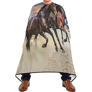 Kapper Cape 140x168cm, Bruin Paarden Running Salon Kapper Cape Unisex Kappers Snijjurk Waterdichte Kappers Cape, Voor Kappers, Kappers, Kinderen
