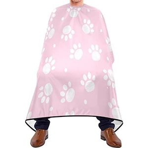 Haar knippen schort 140x168cm, roze dier poten kappers cape unisex haar knippen jurk verstelbare kappers snijjurk, voor salon, kappers, kinderen