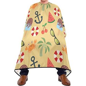 Haarknipschort 140 x 168 cm, cartoon zomer roeping haarsnit cape duurzame kappersjurk unisex salon kapper cape, voor kinderen, verven styling, volwassenen