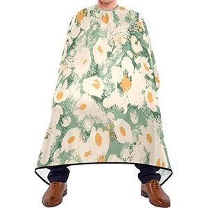 Kapper Cape 140x168cm, abstracte groene bloem kappersjurk waterdichte kappers snijjurk grote professionele salon cape, voor haarstyling, salon, kapperszaken