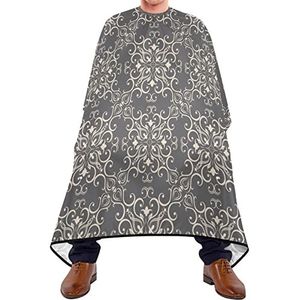 Haar knippen schort 140x168cm, barok bloemenpatroon haarsnit cape zacht haar knippen jurk grote kappers cape, voor kappers, verven styling, haarstyling