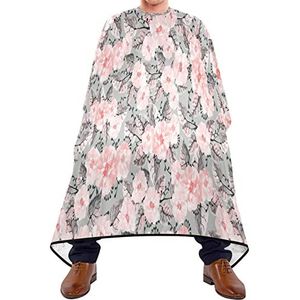 Kapper Cape 140x168cm, Roze Wildflower Kappers Snijjurk Unisex Haar Cut Cape Grote Haar Styling Cape, Voor Haar Styling, Salon, Mannen
