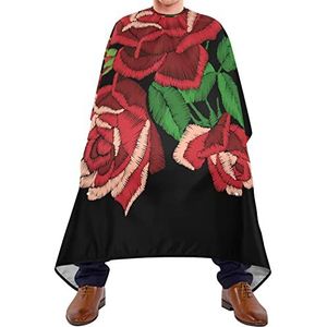Haarknipschort 140 x 168 cm, mooie rozen kappersjurk, zachte kappers, cape, uniseks, voor kinderen, salon, volwassenen