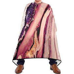 Kapper Cape 140x168cm, Wervelingen Marmer Roze Rimpeling Haar Styling Cape Unisex Haar Cut Cape Waterdichte Kappers Snijjurk, Voor Mannen, Volwassenen, Kappers