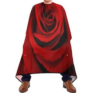 Kapperscape, 140 x 168 cm, rozerood, professioneel, personaliseerbaar, ademend, kappersschort, voor snijden en verven, kapsalons