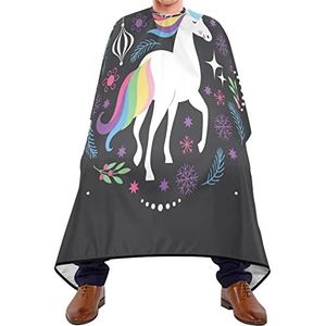 Haarknipschort 140 x 168 cm, uni-maïs zwart haar gesneden cape zachte salon kapper cape verstelbare kappersjurk, voor vrouwen, volwassenen, kinderen