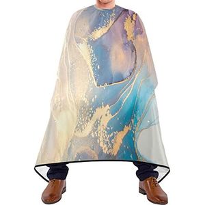 Kapper Cape 140x168cm, Abstracte Marmeren Inkt Rimpeling Professionele Salon Cape Unisex Haar Styling Cape Verstelbare Kappers Toga, Voor Salon, Volwassenen, Haar Styling