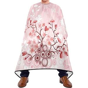 Kapper Cape 140x168cm, Roze Bloem Salon Kapper Cape Grote Kappers Jurk Unisex Kappers Schort, voor het verven Styling, Haar Styling, Kinderen