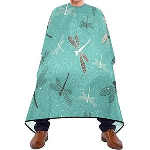 Kapper Cape 140x168cm, Libelle Zomer Groene Kapperjurk met Snap Sluiting Of Haak Haar Knipjurk Grote Kappersschort, Voor Kapperszaken, Verven Styling, Haar Styling