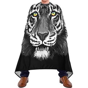 Kapper Cape 140x168cm, Zwarte Tijgerogen Haarstyling Cape Verstelbare Salon Kapper Cape Grote Kappers Schort, Voor Salon, Kinderen, Volwassenen
