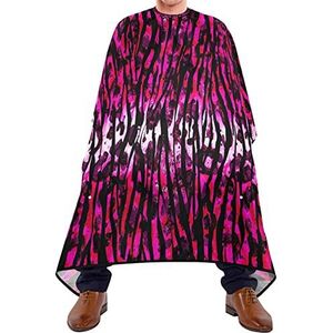 Haar knippen schort 140x168cm, donkerroze luipaard & zebra haarsnit cape duurzame haarstyling cape zachte salon kapper cape, voor kinderen, kappers, kapperszaken