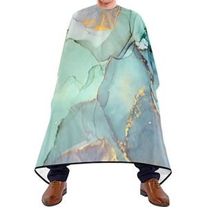 Kapper Cape 140x168cm, Abstracte Marmeren Print Aqua Kappers Cape Unisex Salon Kapper Cape Duurzame Kappers Snijjurk, Voor Kappers, Kinderen, Volwassenen