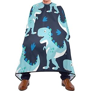Haarknipschort 140 x 168 cm, cartoon dinosaurussen kappers snijjurk unisex kappers cape waterdichte kappersschort, voor kapperszaken, verven styling, salon