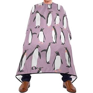 Kapper Cape 140x168cm, paarse pinguïn haar knippen jurk grote professionele salon cape met kliksluiting of haak haar gesneden cape, voor vrouwen, salon, kapperszaken