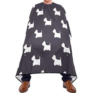 Kapper Cape 140x168cm, schattige honden silhouetten professionele salon cape verstelbare salon kapper cape unisex kappersjurk, voor kapperszaken, verven styling, volwassenen