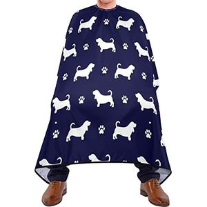 Kapper Cape 140x168cm, Leuke Honden Silhouetten Kapper Jurk Waterdichte Kappers Snijjurk Zachte Professionele Salon Cape, Voor Salon, Mannen, Kappers