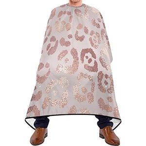 Kapper Cape 140x168cm, Rose Gold Leopard Kappers Jurk Waterdichte Kappers Cape Zacht Haar Styling Cape, Voor Vrouw, Verven Styling, Kinderen