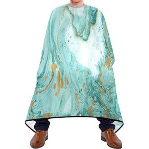 Kapper Cape 140 x 168 cm, marmeren textuur salon kapper cape met kliksluiting of haak haarsnit cape waterdichte kappersjurk, voor volwassenen, haarstyling, kinderen