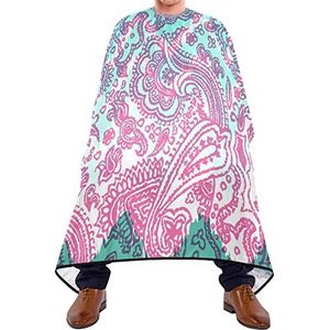 Haarknipschort 140 x 168 cm, roze kappers cape, grote kappers, snijjurk met kliksluiting of haak, haarstylingcape, voor kinderen, kappers, vrouw