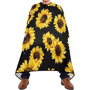 Kapper Cape 140x168cm, Zonnebloem Zwart Haar Styling Cape Unisex Haar Snijjurk Grote Kappers Snijjurk, Voor Mannen, Verven Styling, Volwassenen