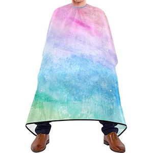 Kapper Cape 140x168cm, Regenboog Kleuren Kappers Snijjurk Grote Kappers Cape Met Druksluiting Of Haak Haar Knipjurk Voor Salon, Kappers, Verven Styling