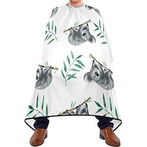 Haar knippen schort 140x168cm, schattige koala & leave kappers cape zacht haar knippen jurk grote haarstyling cape, voor volwassenen, haarstyling, verven styling