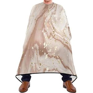 Haarknipschort 140 x 168 cm, marmeren roségouden haarsnit cape unisex kappers cape zachte professionele saloncape, voor het verven styling, volwassenen, salon