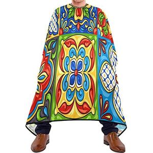 Kapper Cape 140x168cm, Klassieke Talavera Keramische Haar Snijjurk Grote Haar Cut Cape Unisex Professionele Salon Cape, Voor Volwassenen, Kapperszaken, Haarstyling