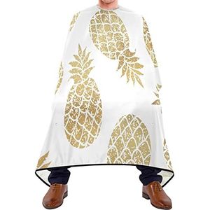 Haar knippen schort 140x168cm, gouden ananassen haarsnit cape zachte kappers cape verstelbare haar snijden jurk, voor salon, verven styling, volwassenen