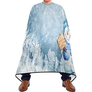 Kapper Cape 140x168cm, Winter Sneeuwpop Salon Kapper Cape Zachte Kappers Jurk Grote Kappers Schort, Voor Kapper, Salon, Haar Styling
