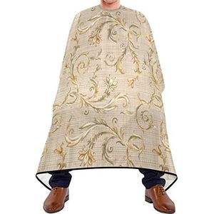 Kapper Cape 140x168cm, retro bloemenpatroon haarsnit cape met kliksluiting of haak salon kapper cape waterdichte kappers cape, voor kapperszaken, vrouw, salon