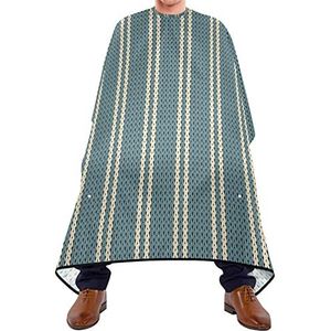Kapper Cape 140 x 168 cm, retro strepen textuur haarsnit cape met kliksluiting of haak kappers cape zachte kappersjurk, voor kapperszaken, volwassenen, verven styling