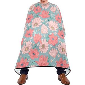 Haar knippen schort 140x168cm, roze bloemen professionele salon cape zachte kappers snijjurk waterdichte salon kapper cape, voor haar styling, mannen, kappers