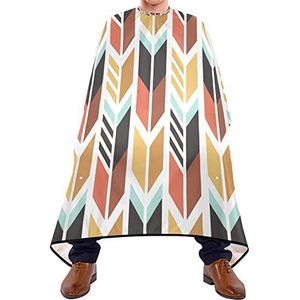 Kapper Cape 140x168cm, Abstracte Pijlen Kleurrijke Haar Styling Cape Grote Kappers Jurk Met Snap Sluiting Of Haak Haar Cut Cape, Voor Mannen, Volwassenen, Verven Styling